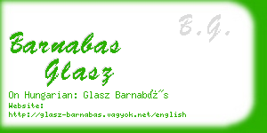 barnabas glasz business card